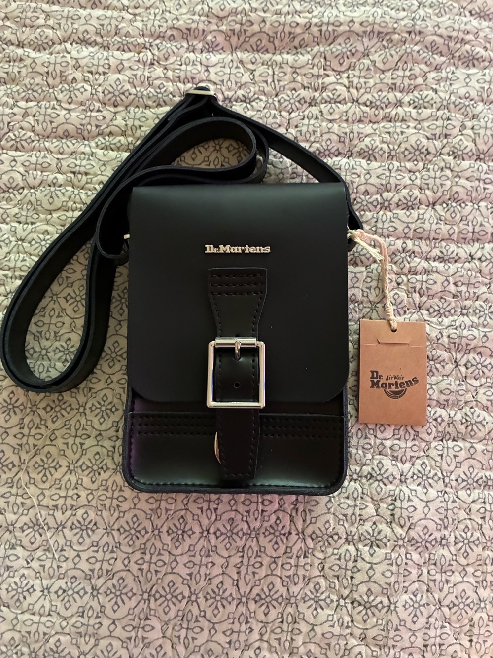 Dr. Martens Black Leather Crossbody Bag NWT